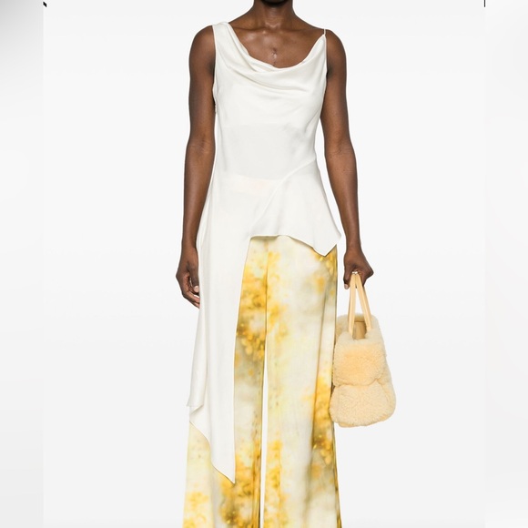 Simkhai Ronnie Draped Top in White - Picture 2 of 2